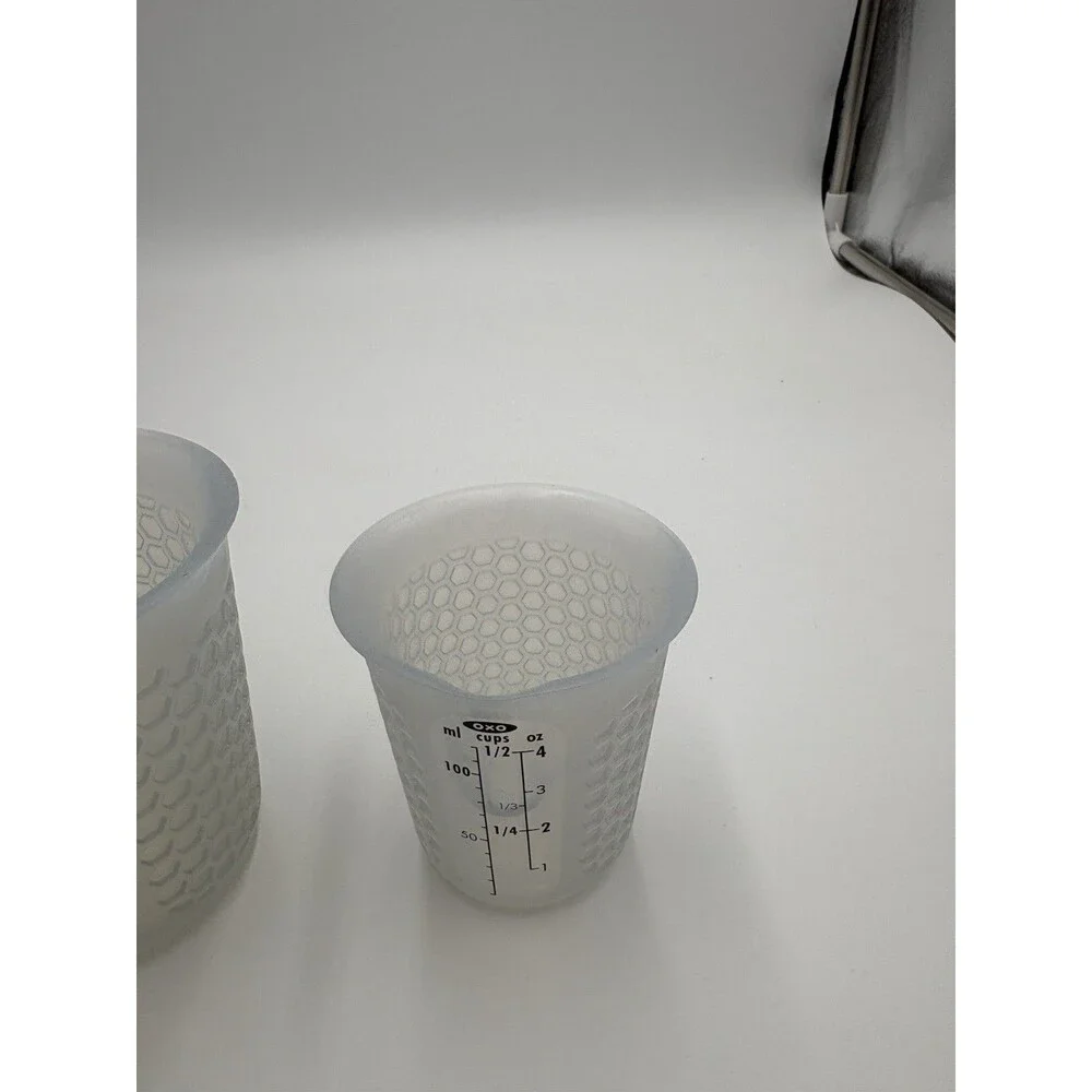 OXO good grips silicone measuring cups, squeeze & pour (set of 4) 4,2,1,1/2